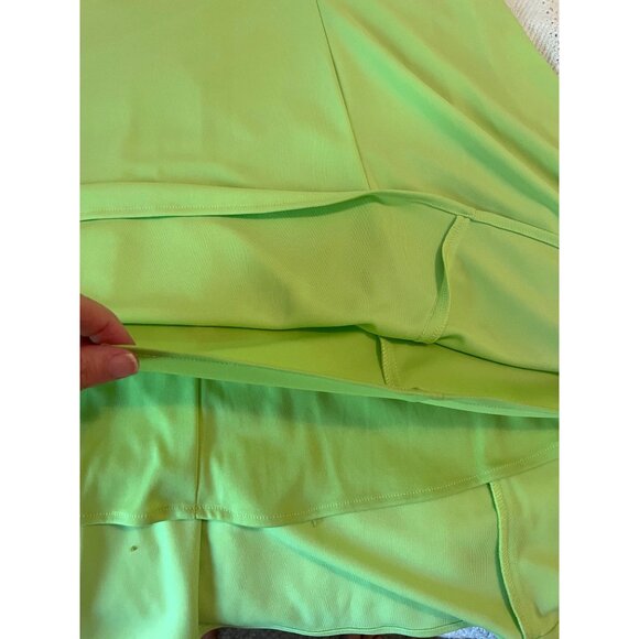 New Niki Livas Lime Green Evening Dress Gown Sz 12 Rhinestone Halter Open Back - Picture 11 of 13